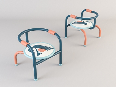 Modern cartoon children's chair 3d model