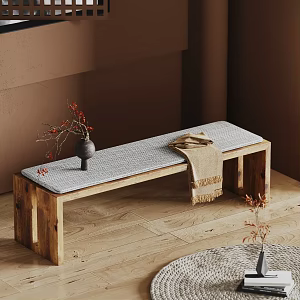 Solid wood stool 3d model