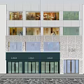 Modern Clothing Storefront With Glass Doors Display Windows And Brand Logos