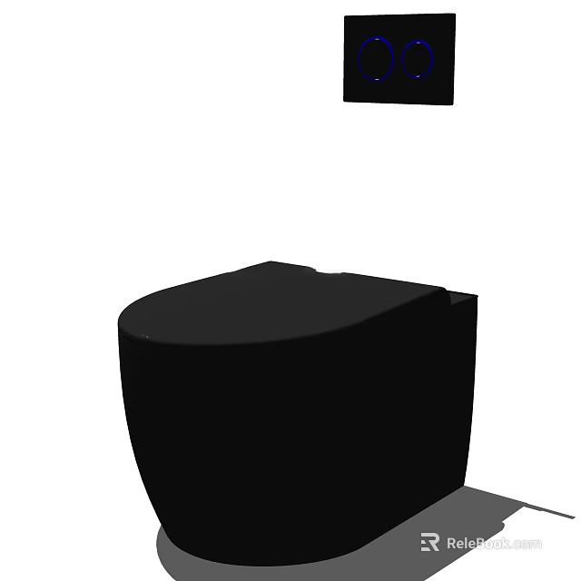 Modern Black Toilet With Sleek Design For Contemporary Bathroom Spaces 3d model 