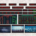 Modern electronic screen LED screen monitoring screen advertising screen calling screen 3d model