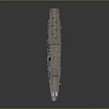 Aircraft Carrier Warship Featuring Flight Deck And Detailed Naval Military Structure Design