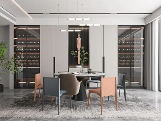 Light Luxury Restaurant 3d model
