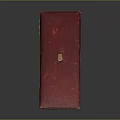 Vintage Red Wooden Stone Decorative Box With Smooth Surface And Classic Design