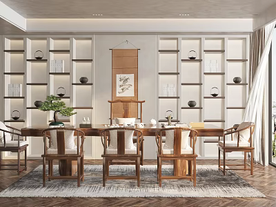 New Chinese Tea Room 3d model