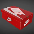 Nike Red Shoe Box for Footwear Storage with White Swoosh Logo Design