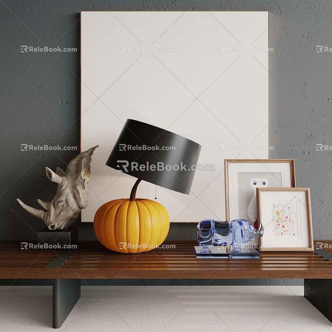 Modern Table Lamp Pumpkin Table Lamp 3d model