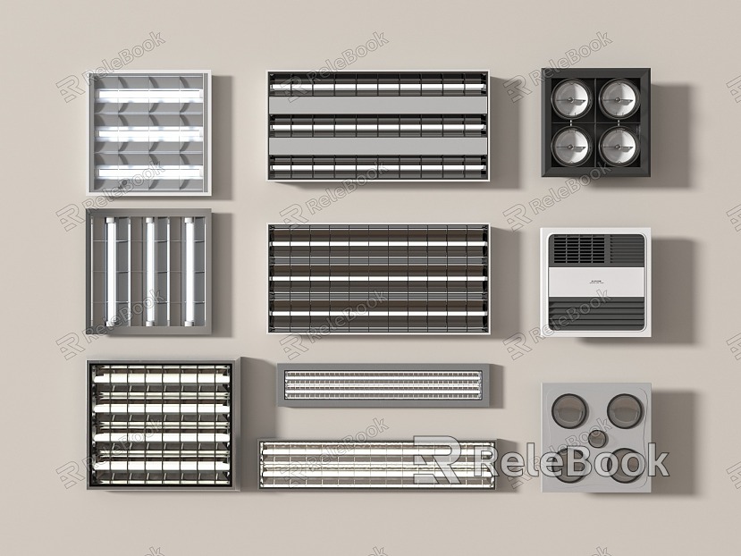 Modern Grille Lamp Embedded Grille Lamp Tube model