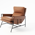 Single Sofa Leisure Chair Single Chair Leather Chair 3d model