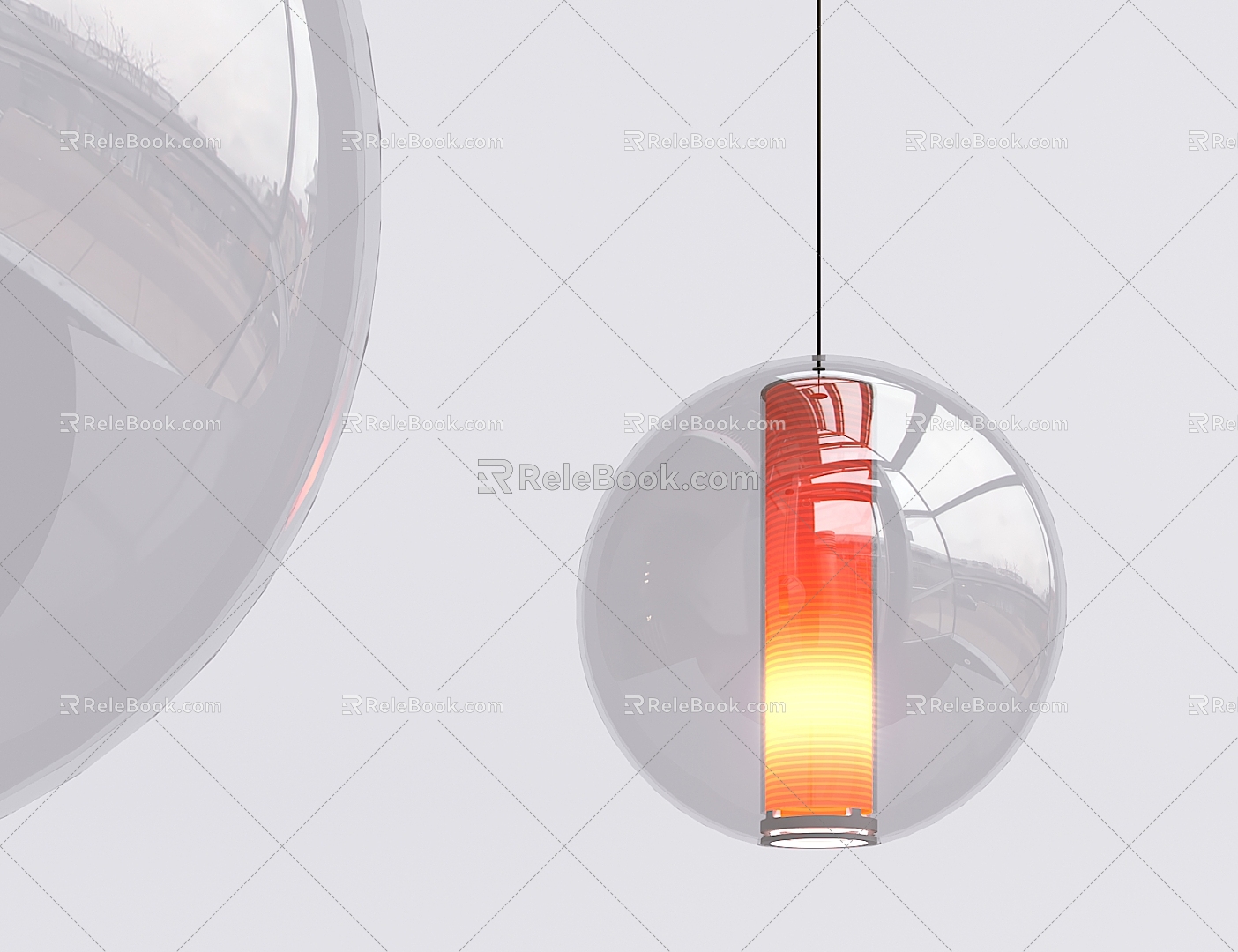 Modern chandelier glass chandelier 3d model