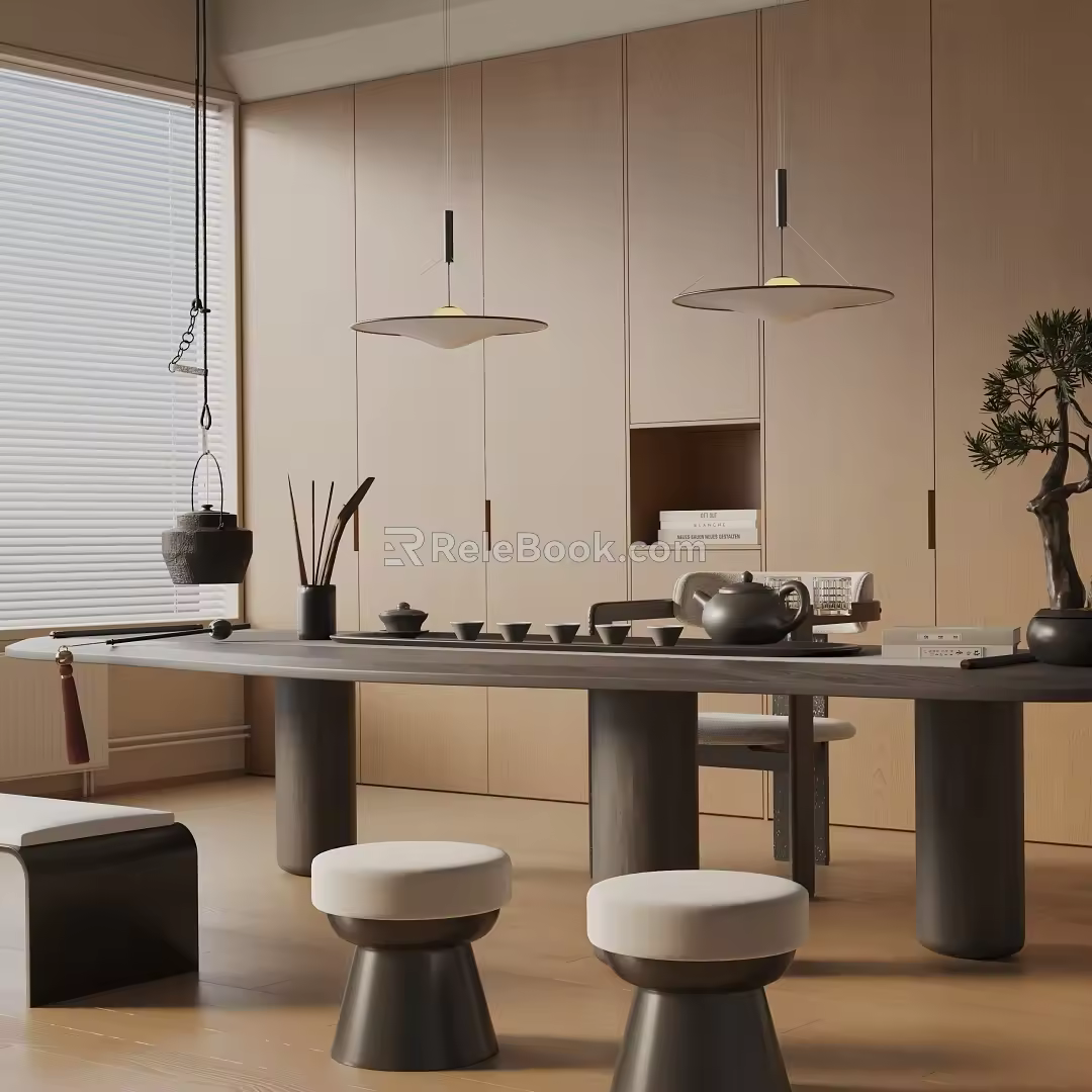 Modern dining table 3d model