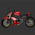 Motorcycle Two-wheeled Motorcycle Cross-country Motorcycle Road Race Motorcycle Motor Vehicle Transport 3d model