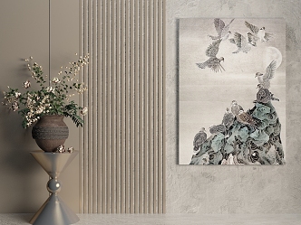 New Chinese Animal Painting Hanging Painting 3d model