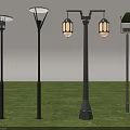 Different Styles Of Outdoor Garden Lights Including Solar Powered And Lantern Designs On Lawn