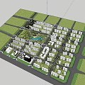Modern Aerial View Mall 3d model