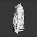 Stylish White Long Sleeve Polo Shirt With Classic Collar And Casual Design