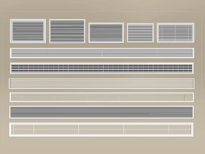 Various Air Conditioner Vents Styles and Grille Designs for Home Interior Use 3d model