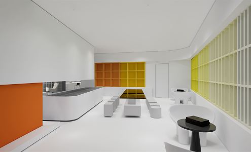 Modern Rest Area Color Creative Leisure Negotiation Area Cafe Space Creative Experience Store Creative Office Meeting Room Color Space 3d model