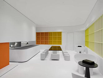 Modern Rest Area Color Creative Leisure Negotiation Area Cafe Space Creative Experience Store Creative Office Meeting Room Color Space 3d model