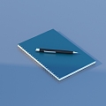 Pen Notebook Stationery Learning Supplies 3d model