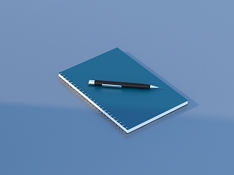 Pen Notebook Stationery Learning Supplies 3d model