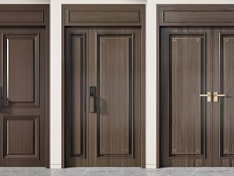 New Chinese Style Anti-theft Door 3d model