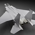 Detailed Military Fighter Jet 3D Model With Sleek Design And Cockpit
