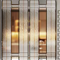 Modern partition glass brick partition 3d model