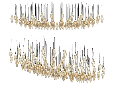 Elegant Luxury Crystal Chandelier With Hanging Crystal Pendants And Modern Decorative Design 3d model