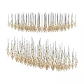 Elegant Luxury Crystal Chandelier With Hanging Crystal Pendants And Modern Decorative Design