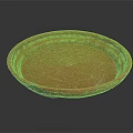Orange Ceramic Bowl With Red Rim And Glossy Surface For Daily Use