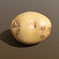 Fresh Yellow Potato Vegetable With Brown Spots And Small Bumps On Surface 3d model