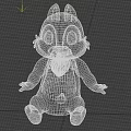 Cute Cartoon Reptile Figure With Brown Body White Belly Sitting Smiling