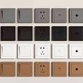 Various Colored Modern Switch Panels With Different Designs For Home Wall Use