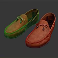 Brown Leather Moccasin Shoes with Tassel Detail and Stitched Upper Design for Men