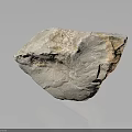 Natural White Stone Piece Featuring Smooth Surface And Natural Texture On Black Background