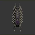 Small Humanoid Figure Standing On Large Futuristic Biomechanical Creature