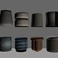 Modern Stool Sofa Stool Low Stool Shoe Changing Stool 3d model