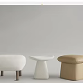 Modern Upholstered Sofa Stools With Various Designs And Neutral Tones For Living Room Decor