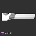 White Architectural Decorative Molding With Curved And Linear Design For Wall Decoration
