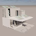 Modern Two Story Container House With Green Roof Terrace And Outdoor Seating