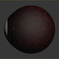 Realistic Red Eyeball Sphere With Shiny Surface Black Pupil And Orange Iris