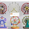 Colorful Ferris Wheels With Various Designs And Styles For Amusement Equipment