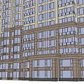High Rise Residential Building With Decorative Top And Multiple Glass Windows Exterior