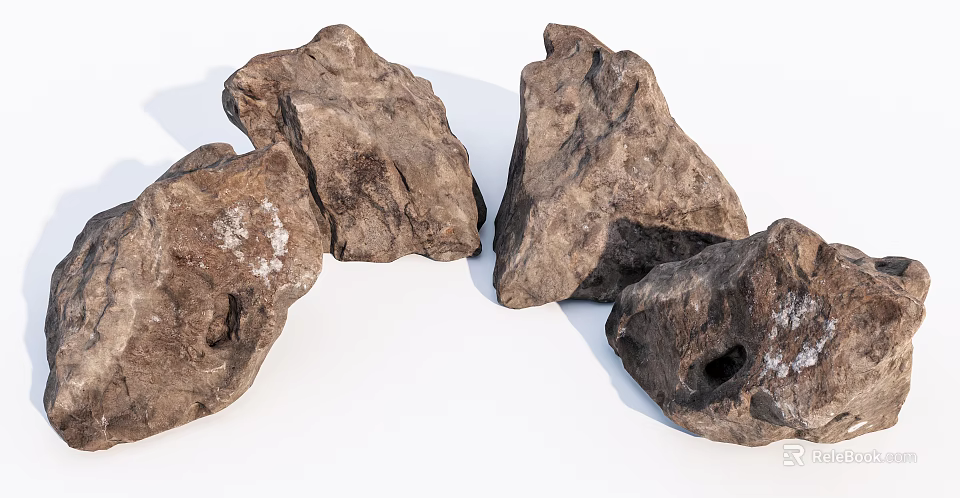 Natural Stone And Wood Materials For Rustic Home Design Projects 3d model