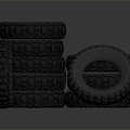 Modern Tire Wheel Wheel New Tire 3d model