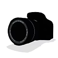 Black Digital Camera With Professional Lens Sleek Design And Compact Body Structure 3d model