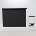 Commercial Projection Equipment Featuring Black Screen And Compact Projector For Business Presentations