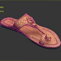 Brown Leather Thong Sandals With Handcrafted Perforated Details And Comfortable Sole
