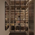 Modern Glass Shoe Cabinet With Built In LED Light For Storing Shoes Handbags And Boots